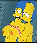 Marge And Bart In The Gym